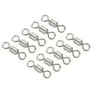 Fishing Barrel Swivels, 40Pcs 125LBS Copper Rolling Terminal Tackle, Silver