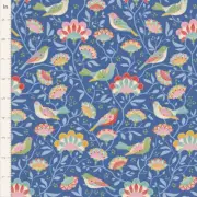 Quilting Patchwork Fabric TILDA Jubilee Bird Tree Blue 50x55cm FQ