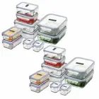 Glasslock 20pc Tempered Glass Container Set W/ Lid + Microwave Safe Storage
