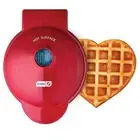 Dash Hearts Mini Waffle Maker Non-Stick 4 Inch Red