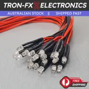 5/10/20Pcs 3mm Cool White Round Water Clear LED 20CM Pre Wired DC3V