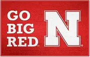 FANMATS 33442 NCAA - University of Nebraska Starter Mat Accent Rug - 19in. x 30in. Slogan Starter Mat| Sports Fan Home Decor Rug and Tailgating Mat