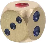 HANABASS Metal Brass Dice for Tabletop Games Unique Decorative Dice for Poker Parties and DIY Projects Versatile Gaming Accessories for Board Games