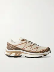 [Salomon] Salomon - Xt-6 Rubber-trimmed Mesh Sneakers - Beige - UK 7.5 UK 7.5 Neutrals