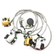 Hydraulic Disc Brake Calipers Pad System 250cc Quad Dirt Bike Dune Buggy Go Kart