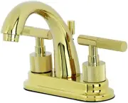 Kingston Brass KS861.KNL Convergent 1.2 GPM Centerset Bathroom - Brass