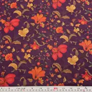 Serendipity by Sandy Gervais for Moda Floral on Purple Cotton by the HALF YARD