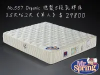 在飛比找Yahoo!奇摩拍賣優惠-彈簧先生名床 No.557 Organic 德製5段乳膠床✔