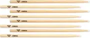 Vater Hickory Drumsticks 4-pack - Fatback 3A - Nylon Tip (5-pack) Bundle