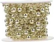 TEHAUX 1 Roll Beaded Chain Jewelry Making Accessories of Gold Silver Plated Chain for DIY Necklaces Bracelets and Craft Decorations for Wedding Parties and Daily Use