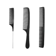 3 PCS Hairdressing Combs Set Heat-Resistant Hair Comb Set Rat Tail Comb Double T