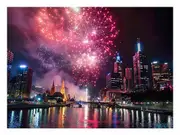Fireworks Melbourne Canvas Print
