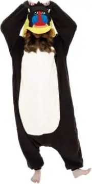 Mandrill Monkey Halloween Cosplay Costume Kigurumi Wear Unisex Free Size
