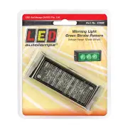 LED Autolamps Green LED Emergency Warning Light 3 LED Flashing Single Bulk Box
