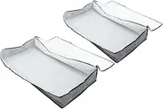 PENIKOKO 2pcs Under Bed Storage Bags Reinforced Handles Zippered Clothes Storage Containers for Organizing Bedding and Clothes Design with Window for Easy Access Grey