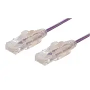 Dynamix PLSP-C6-0.75 Cat6A RJ45 Patch Lead - 75cm - Purple UTP - 10G - 30AWG - Slimline - Gold Plated - PoE 802.3af [PLSP-C6-0.75]