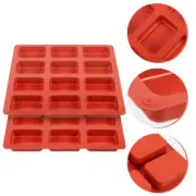 2 Pcs Silicone Chocolate Mold Mini Bread Loaf Pans Molds for Baking