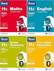 Bond 11+: 10 Minute Tests ,7-8 years Bundle: English, Maths, Non-verbal Reasoning, Verbal Reasoning