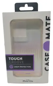 Case-Mate Tough Groove Case for iPhone 11 Pro 5.8" 2019, Clear Iridescent