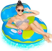 Pool Lounger Float, Hammock Inflatable Rafts, Air Sofa Floating Chair Bed, Drifter Swimming Pool Beach Float for Kids Adult inflatable swim float