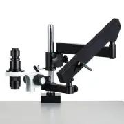 AmScope H800 .7X-5X Inspection Zoom Monocular Microscope Articulating Arm Pillar