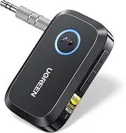 UGREEN AUX Bluetooth 6.0 Adapter for Car with LDAC, Bluetooth Receiver for Car/Home Stereo/Speaker, Bluetooth Car Receiver AUX, Handsfree Call, Dual Device Connection, 17 Hour Playtime