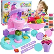 Playdough Set Play Dough Tools, Noetoy 26 PCS Ice Cream Maker Machine Play Dough Kit with 12 Colors Play Doug for 3 4 6 8 Year Old Girls Boys Kids and Toddlers