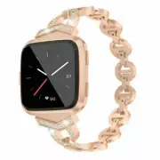 Bling Rhinestone Metal Watch Wrist Band Strap For Fitbit Versa 3 & Sense