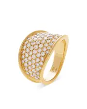 Marco Bicego 18K Yellow Gold Lunaria Diamond Pave Ring