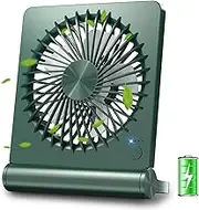 veakson Small Portable Desk Fan USB&Battery Operated, 3 Speeds 3000mAh Rechargeable Travel Fan with Max 24H Quiet Working, 220° Folding Mini Personal Table Fan for Home,Bedroom,Office,Outdoor,Camping