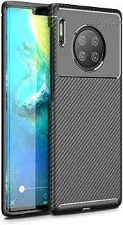 KMLP for for Huawei Mate 30 Pro Beetle Series Carbon Fiber Texture Shockproof TPU Case(Black) case Cover (Color : Black)