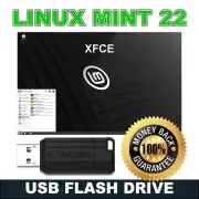 Linux Mint 22 XFCE "Wilma" 64bit Bootable/Live OS USB Drive • Free Ship
