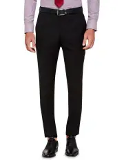 [Oxford] Travel Auden Wool Suit Trousers Black