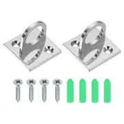 Pad Eye Plate U Hooks, 2 Pack Metal Ceiling Hook Wall Mount Loop, Silver