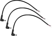 ieron 3 Pcs 90° DC Power Pigtail 5.5MM x 2.5MM Male to Open End Bare Wire Replacement Repair Cable for Monitors Vehicle Mounted Devices Cameras 30cm