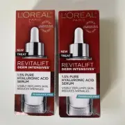 2 Pack L’Oreal Revitalift Seem Intensive 1.5% Pure Hyaluronic Acid Face Serum