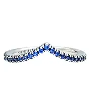 NEW 100% Authentic PANDORA Timeless Wish Stacking Sparkling Blue Ring 196316C02