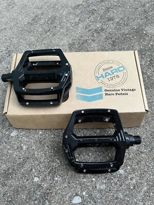 HARO FUSION PEDALS 9/16 FOR 3 PC CRANKS BMX BIKE BICYCLE PEDAL GT Black