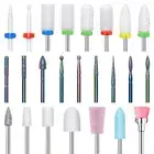 Modelones 24Pcs Nail Drill Bit Set 3/32” Ceramic Diamond Carbide Nail Drill
