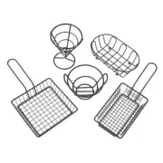 1Pc Mini French Deep Fryers Basket Net Mesh Stainless Steel Fries Chip BasketPW