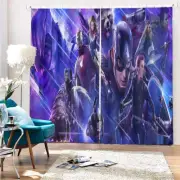 Blue Acid Base Line 3D Curtain Blockout Photo Printing Curtains Drape Fabric