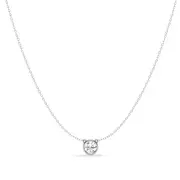 Mirage Slider Necklace with 1.00ct of Laboratory Grown Diamonds in Sterling Silver and Platinum
