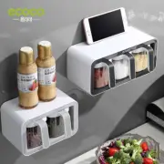 Wall Mount Spice Rack Organizer | Seasoning Container Spice Boxes with Spoons Ki