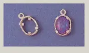 14kt White or Yellow Gold Oval Triplet Pre-Notched Dangle Setting (8x6-12x10mm)