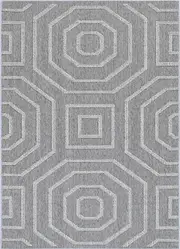 Vanuatu Devesi Grey Geometric Flatweave Rug