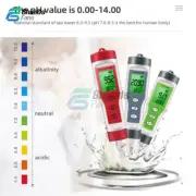 Digital LCD PH/TDS/EC/ORP/TEMP/Salinity Water Quality Tester Meter Pen Detector
