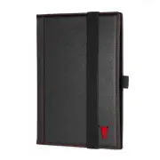 TORRO Genuine Leather Hardback Notebook Cover with 1X Refill Pad (A4 - Black)