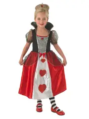 Rubies Queen Of Hearts Alice In Wonderland Girls Fancy Dress Up Costume