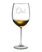 Susquehanna Glass "Oui" Set of 4 Wine Glasses