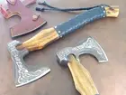 Custom Axe Carbon Steel Viking Bearded Hatchet Throwing Integral Engraved Axe